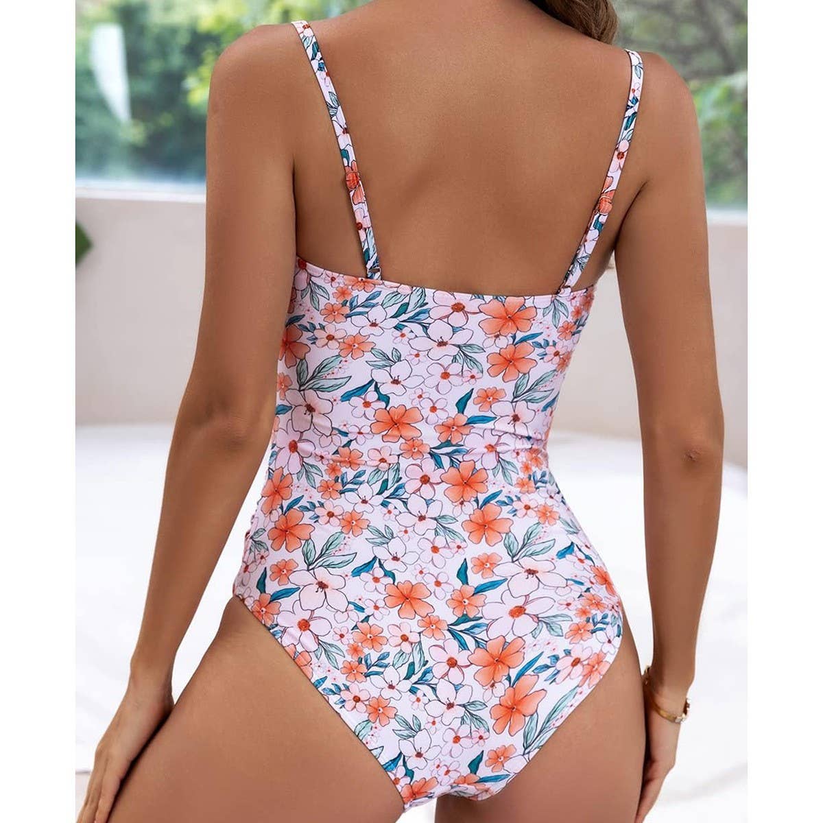 Womens Printed Bikini One-Piece Swimsuit