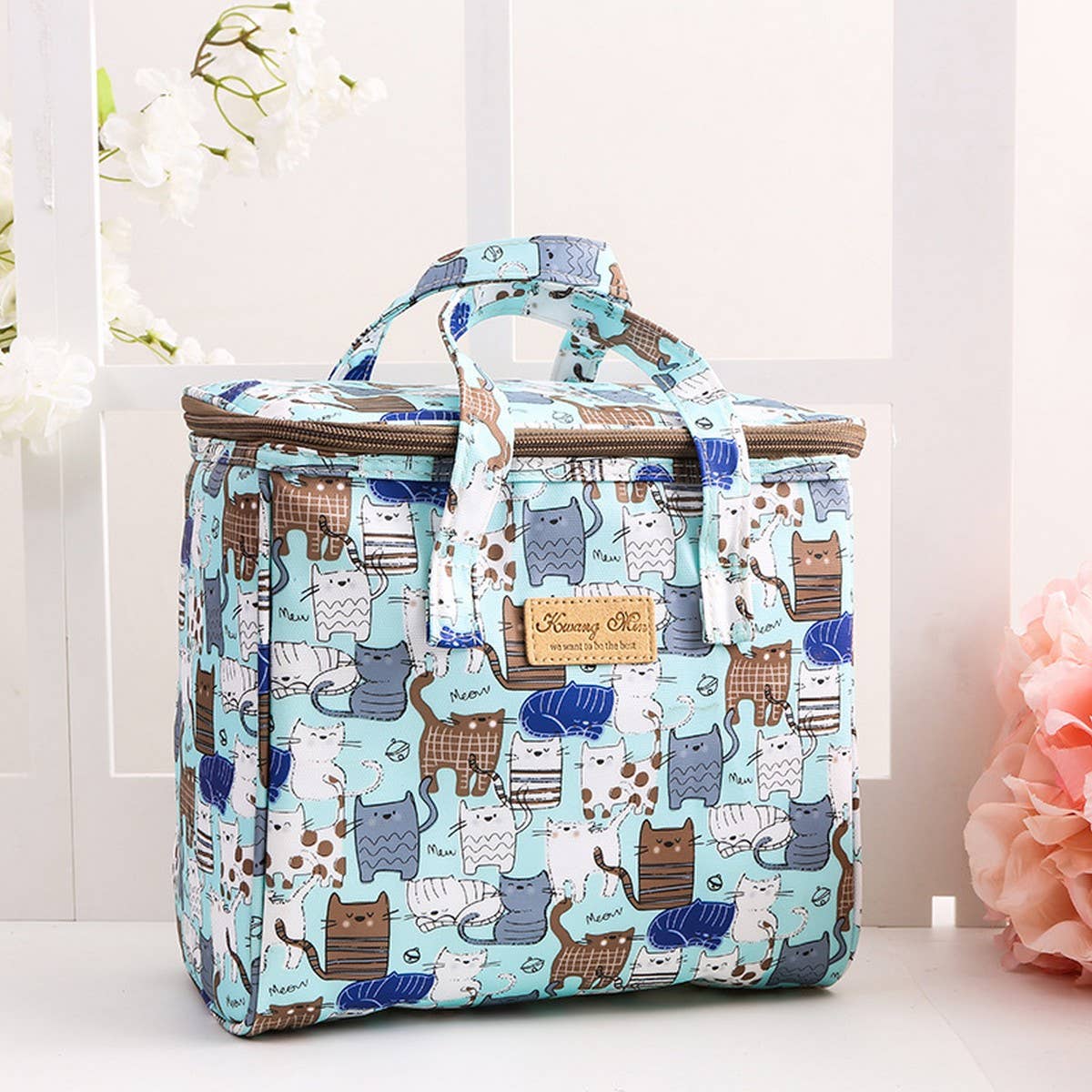 Waterproof Canvas Portable Insulation Bag Bento Bag_Cwab1720