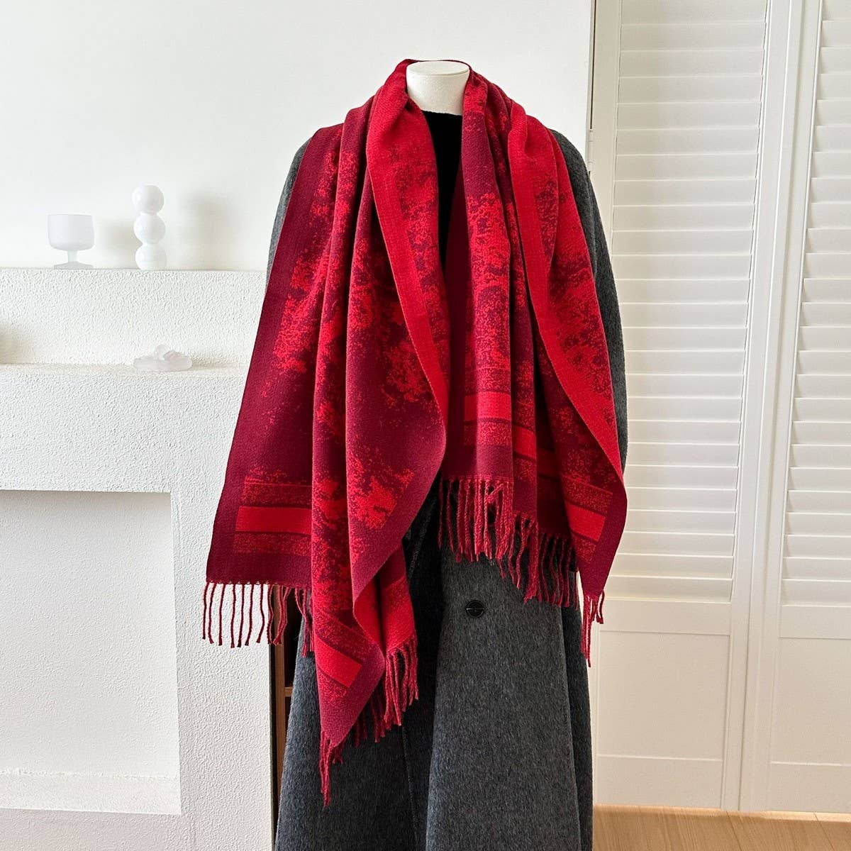 Cwasc03141_Vintage Reversible Scarf Boho Winter Warm Shawl