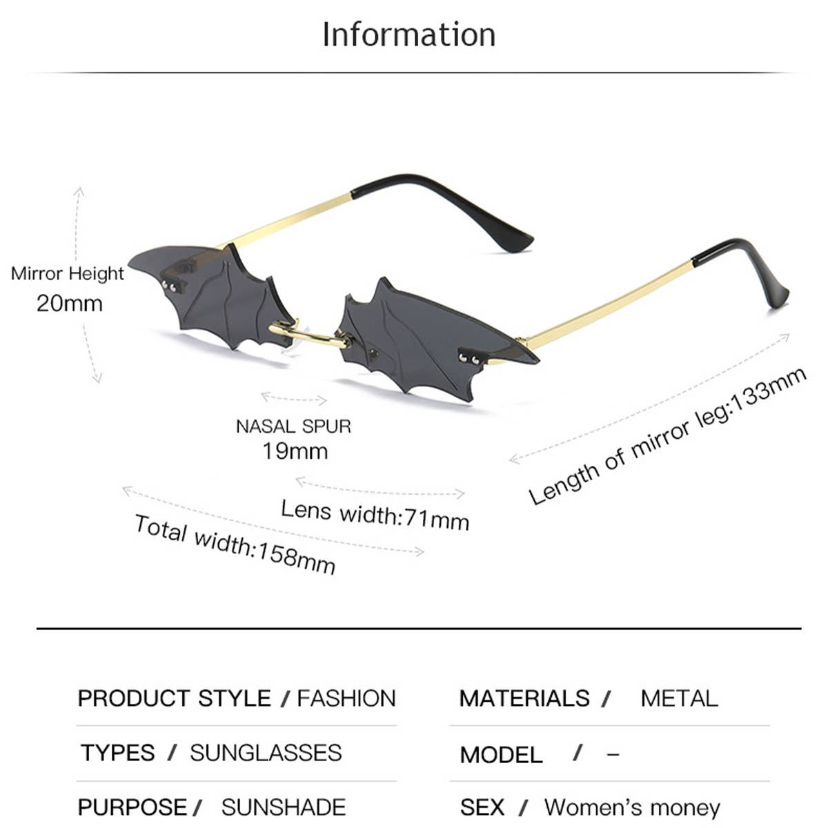 Trendy Funny Bat Shape Sunglasses_Cwasg0362