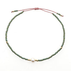 HAND WOVEN FASHIONABLE RICE BEADS BRACELET_CWAB4621