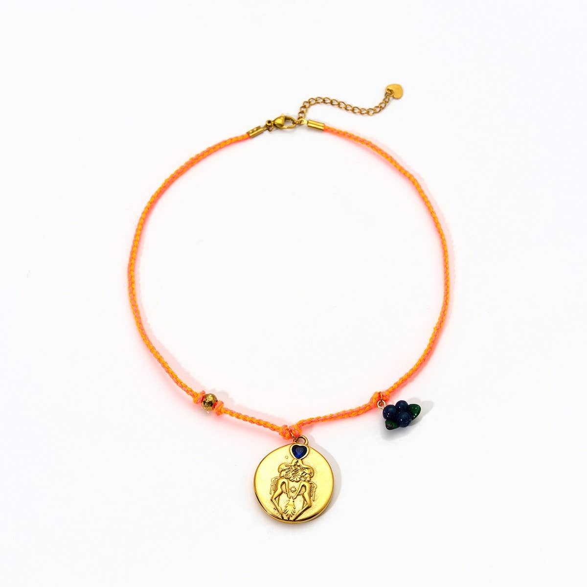 HANDMADE ROPE ZODIAC NECKLACE WITH ZIRCON_CWMM8841