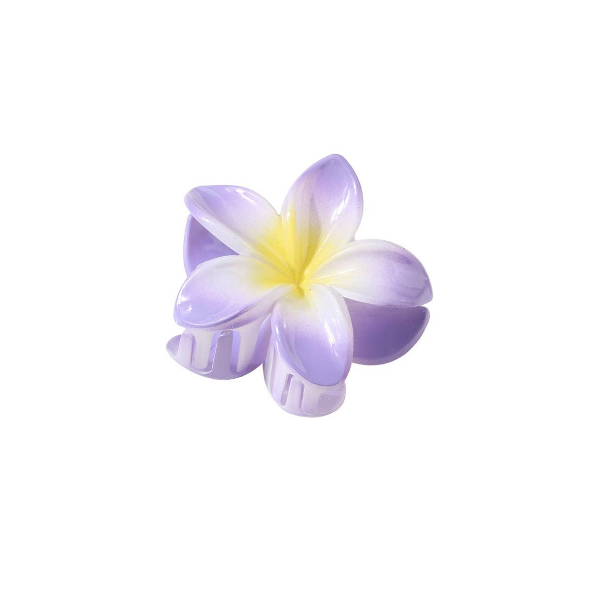 GRADIENT FLOWER HAIR CLAW PLUMERIA BEACH CLIP_CWMM4940