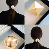 MINIMALIST GEOMETRIC LOW PONYTAIL HAIR TIE_CWAHA6200