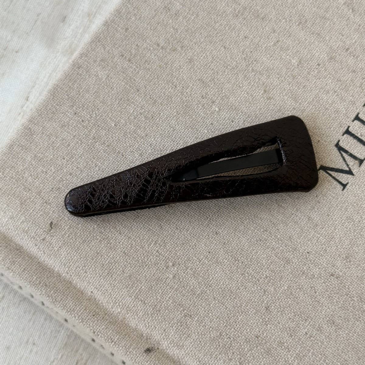 Faux Leather Geometric Bb Clip Elegant Hairpin_Cwaha08051