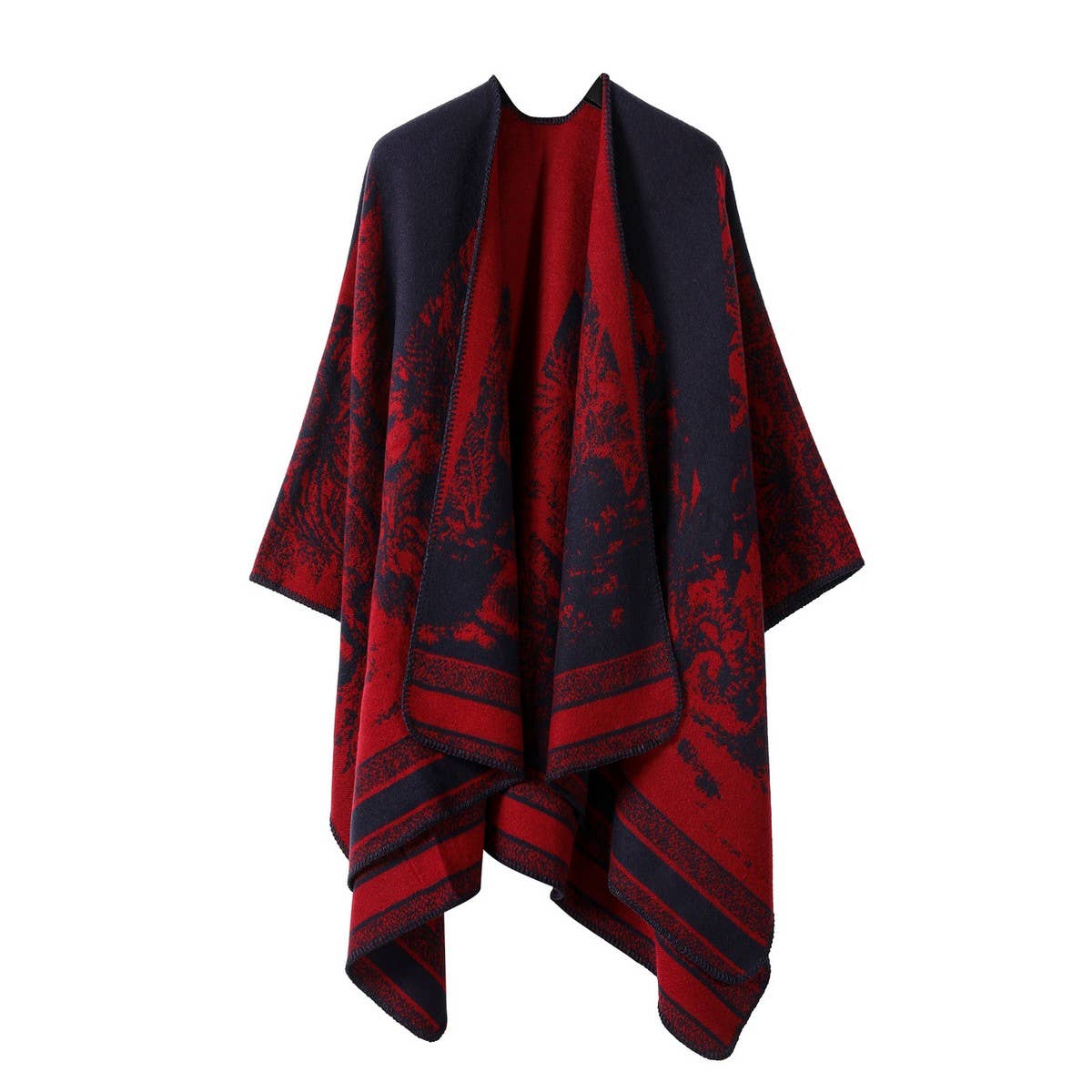 FAUX CASHMERE SHAWL WARM CAPE OUTER SCARF_CWASC2171