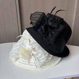 FLOWER HALF ROLL MESH SUN HAT_CWAB2902