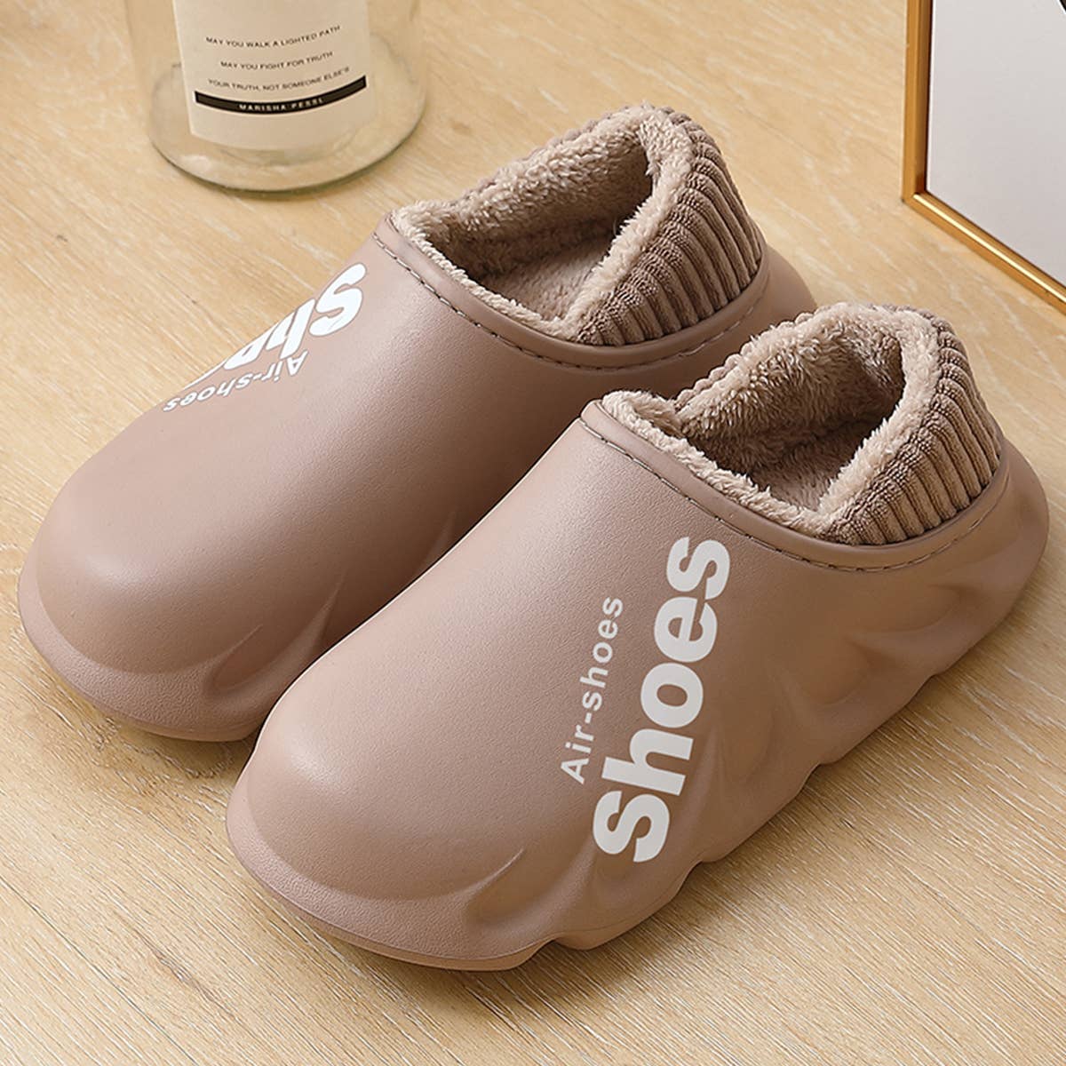 Winter Waterproof Cotton Slippers Warm House Shoes