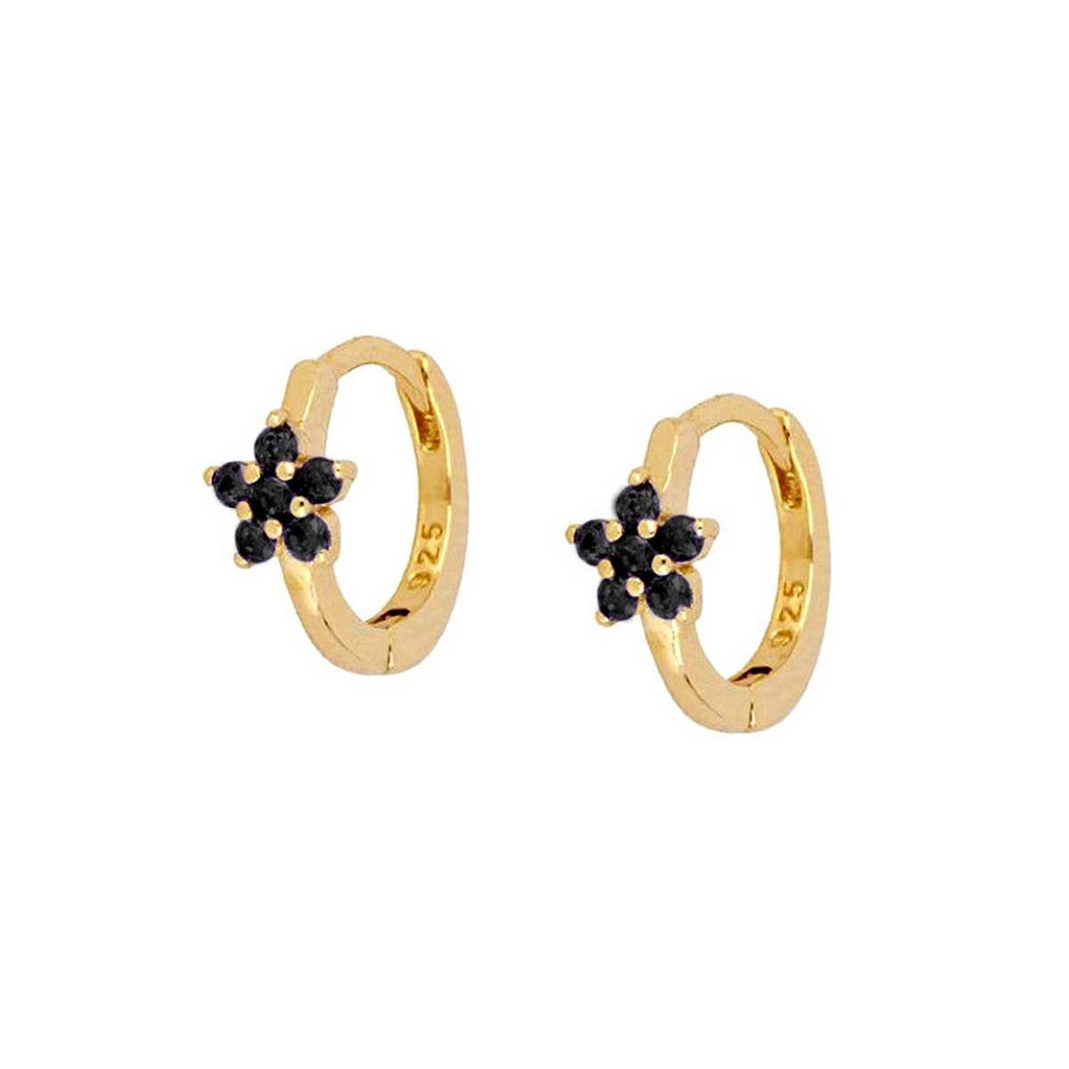 GEOMETRIC FIVE POINTED STAR DIAMOND EARRINGS_CWAJE1772