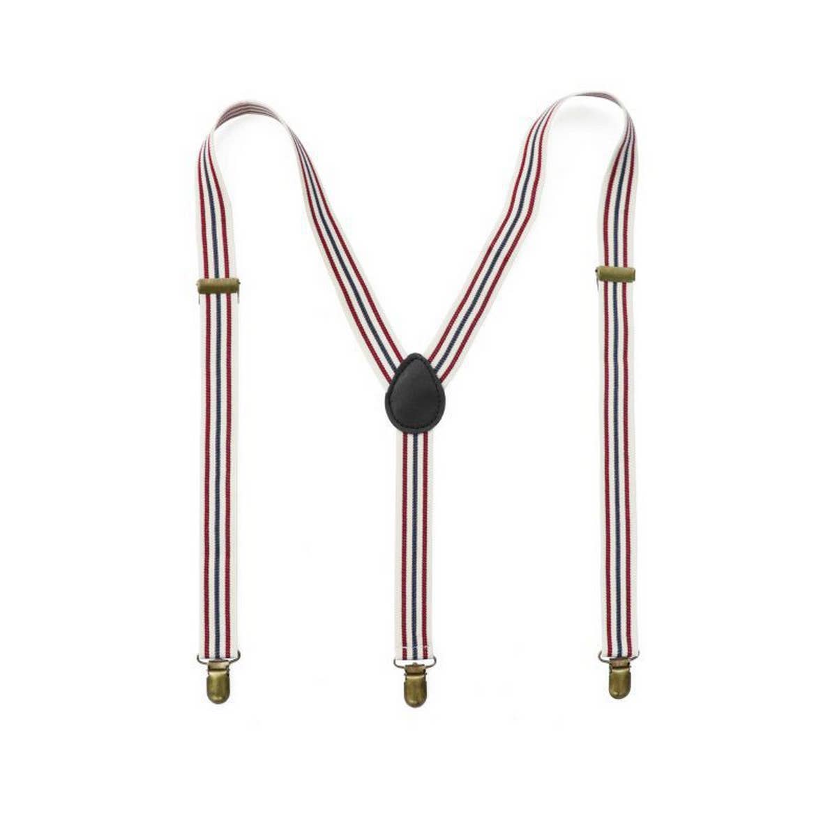 RETRO STRIPED BRONZE Y SHAPED ELASTIC STRAPS_CWMM1108