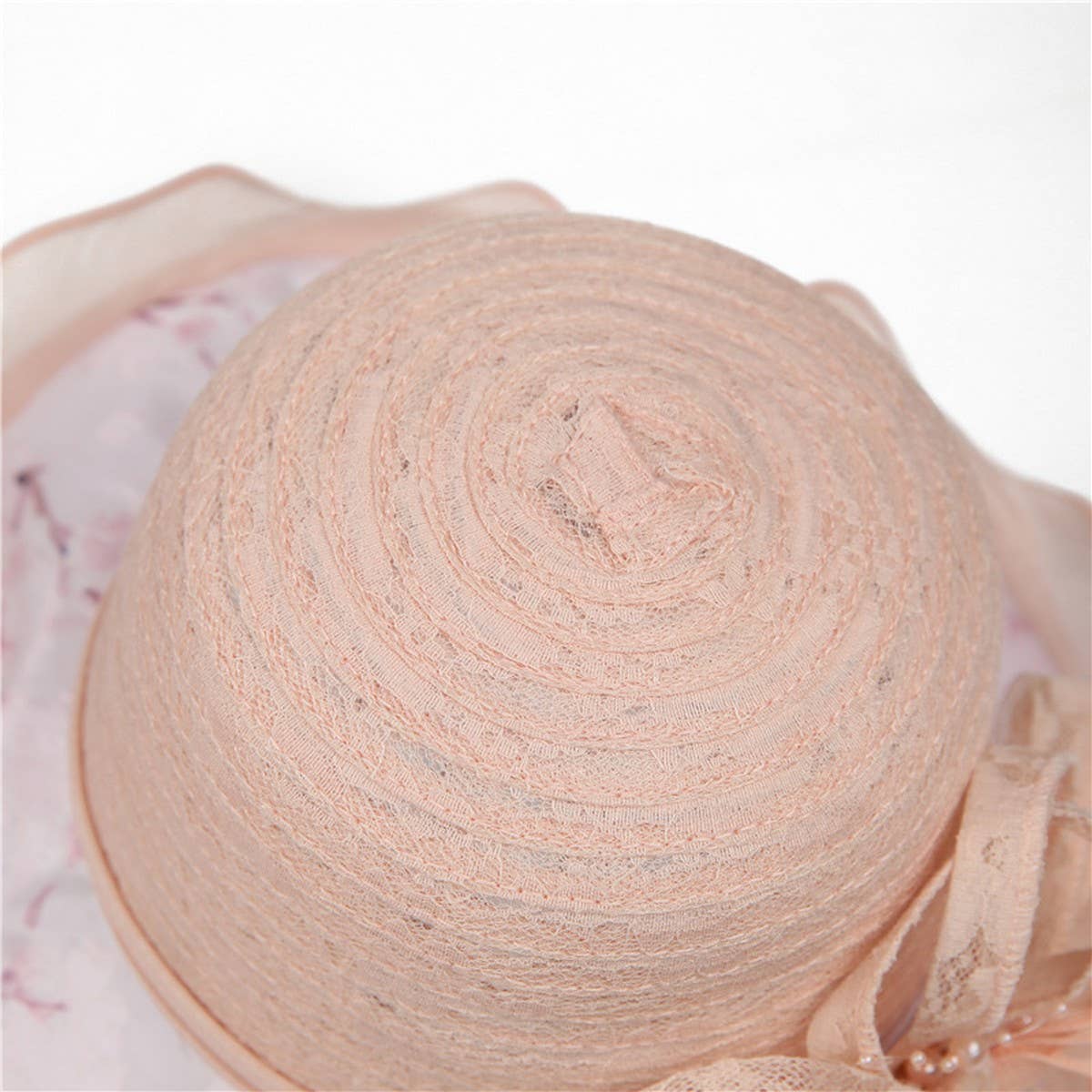 LACE FLOWER TRAVEL SUN HAT_CWAH1494