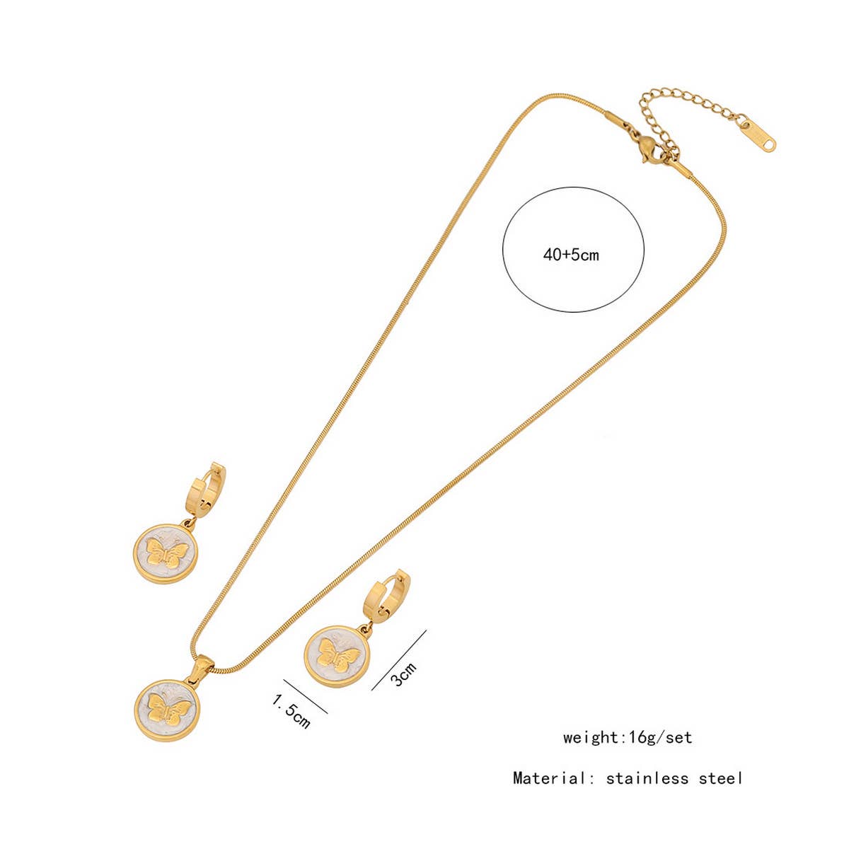 FASHIONABLE OIL DRIPPING BUTTERFLY NECKLACE_CWAHA0889