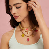 Trendy Titanium Steel Necklace With Fruit Charms_Cwmm8835