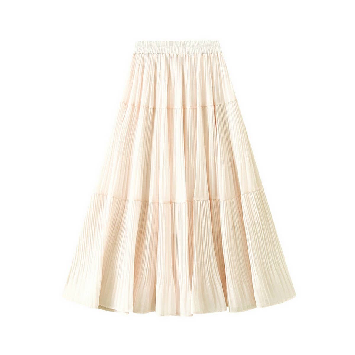 FRESH CHIFFON A LINE SKIRT WITH YOUTHFUL VIBES_CWBMS0354