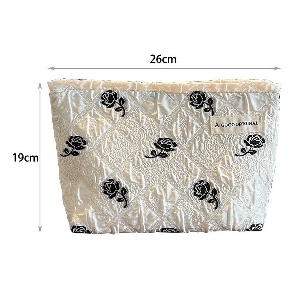 Rose Print Makeup Bag Large Travel Wash Organizer_Cuab00727