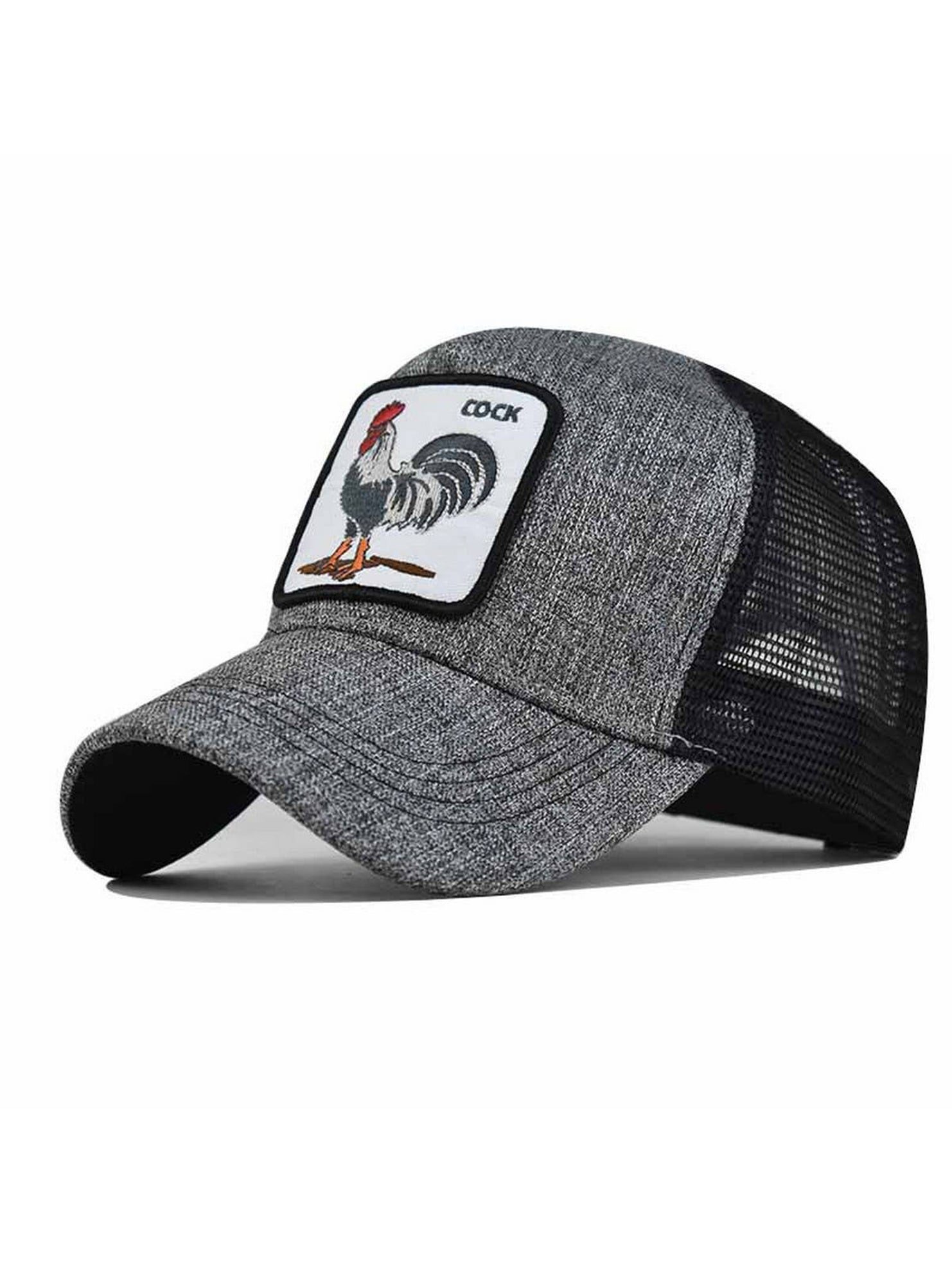 NEW ANIMAL EMBROIDERED BREATHABLE MESH TRUCKER HAT_CWAH1357