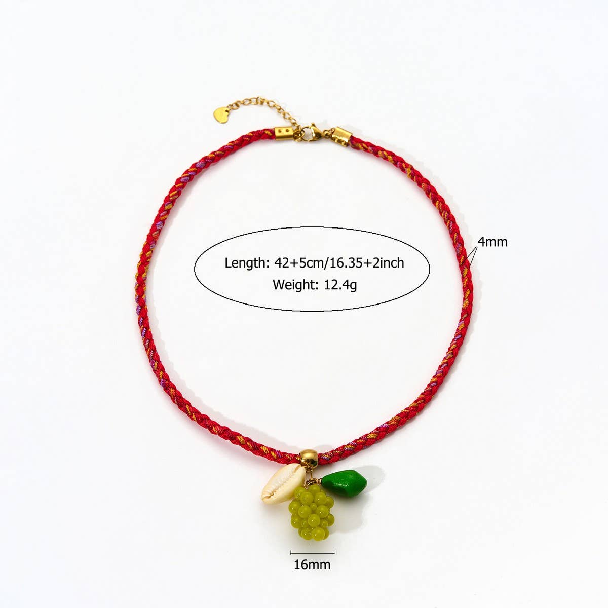 COLORFUL HANDMADE ROPE NECKLACE WITH PENDANT_CWMM8803