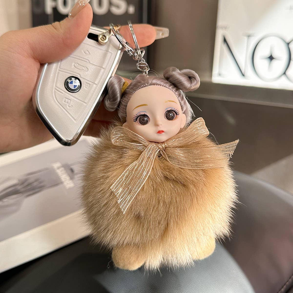 CUTE PRINCESS DOLL CAR KEYCHAIN BAG PENDANT_CWMM2583