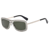 MODERN LUXE RHINESTONE METAL SUNGLASSES FOR WOMEN_CWASG1182