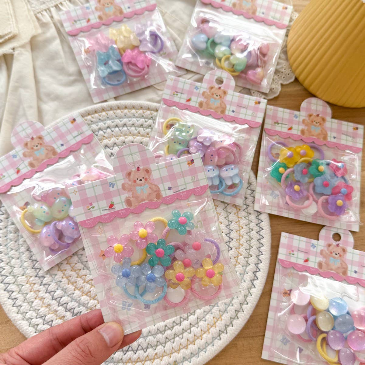 Cute Bunny Bear Hair Ties Set_Cwaha08456