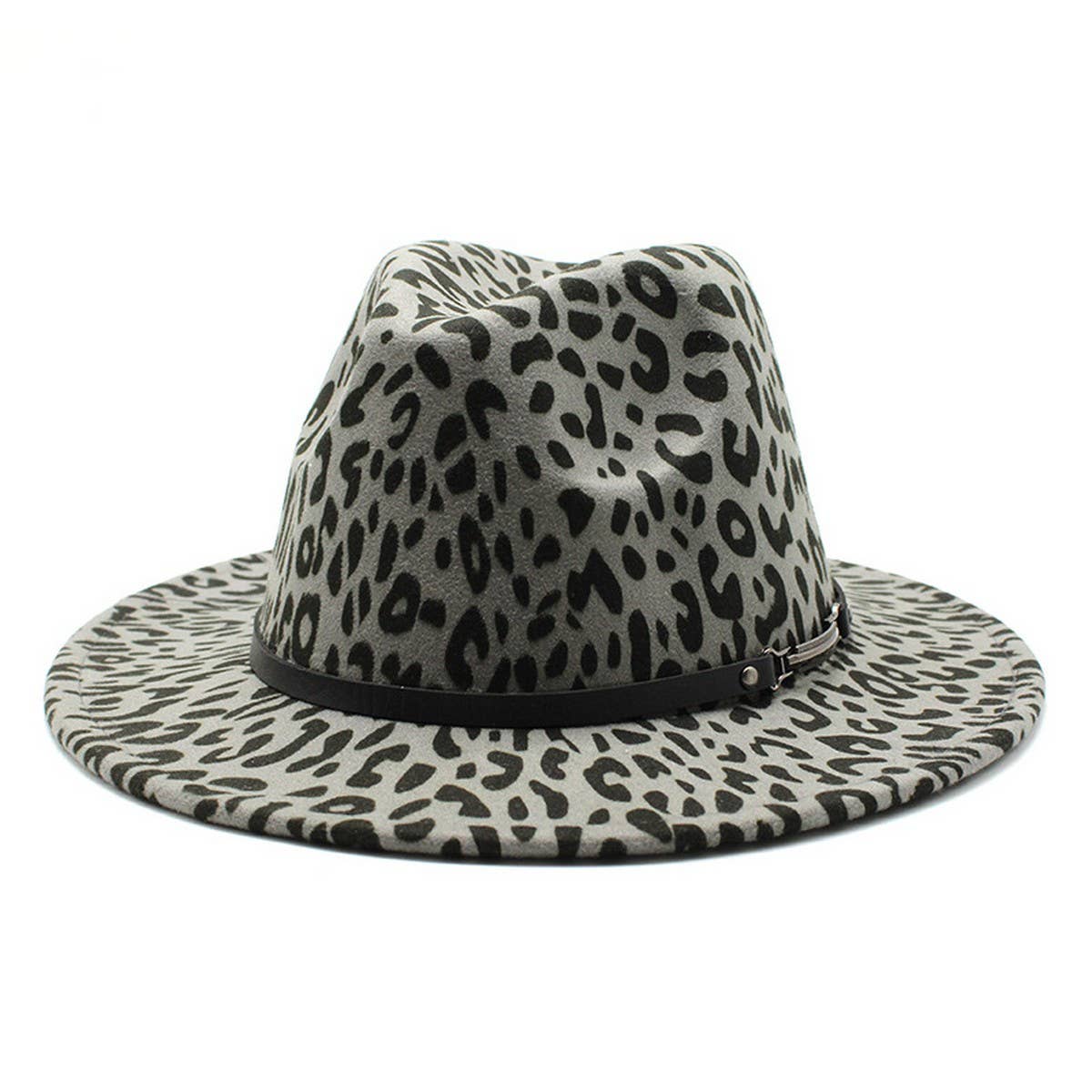 FASHION LEOPARD PRINT WOOLEN HAT JAZZ HAT FELT HAT_CWAH2567