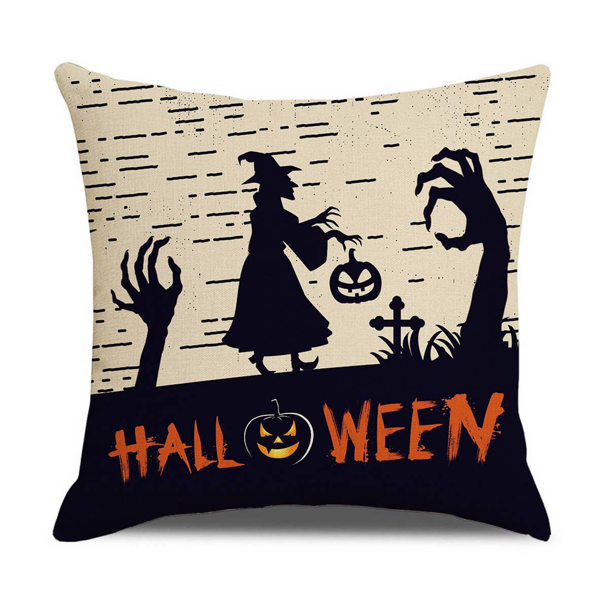 FUNNY LETTER PRINT HALLOWEEN PILLOWCASE_CWMM1349