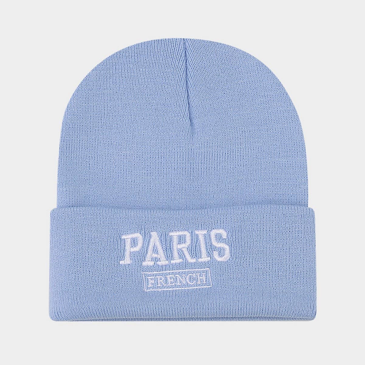 KOREAN STYLE EMBROIDERED LETTER KNITTED HAT_CWAH2120