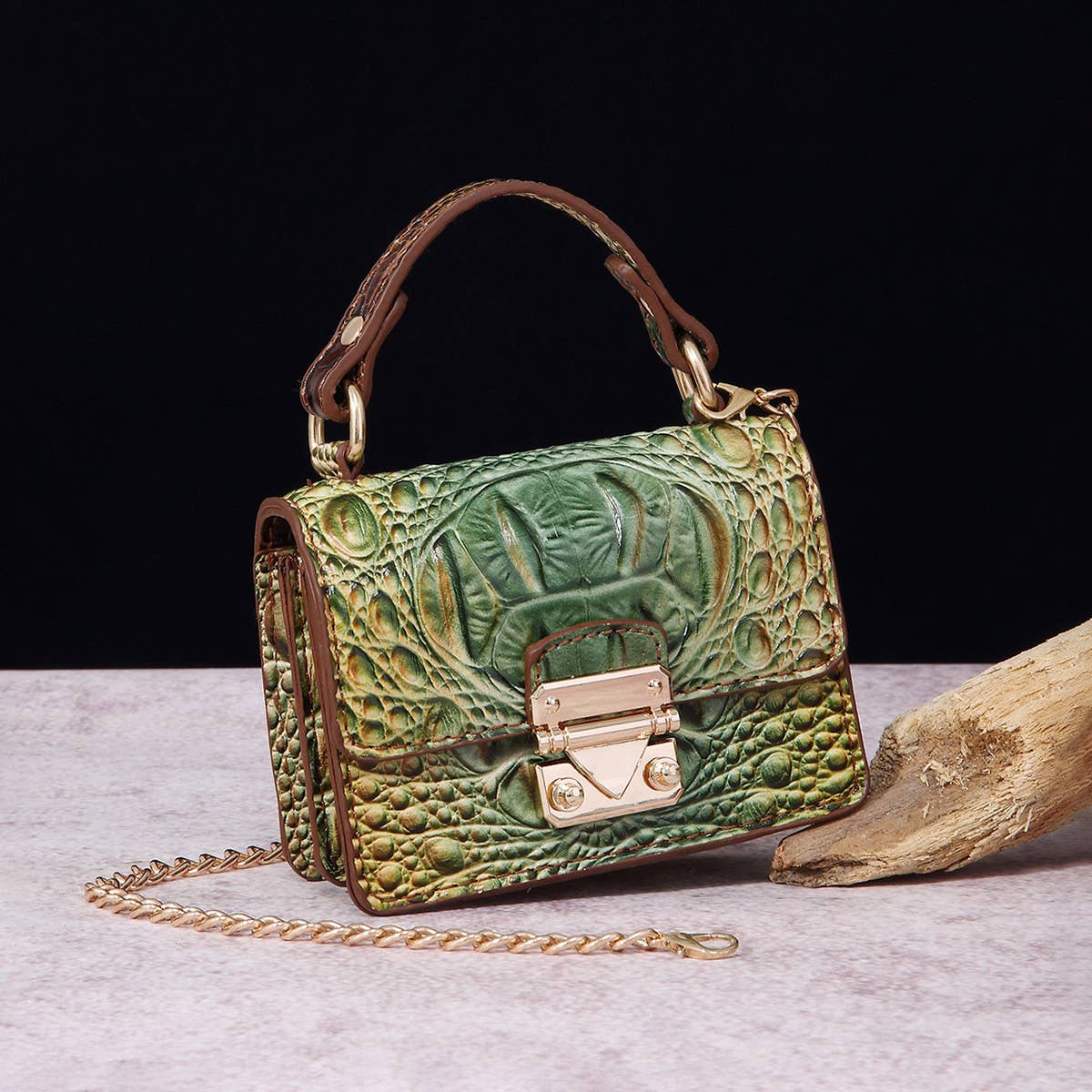 FASHION MULTICOLOR CROCODILE CROSSBODY BAG_CWAB2597