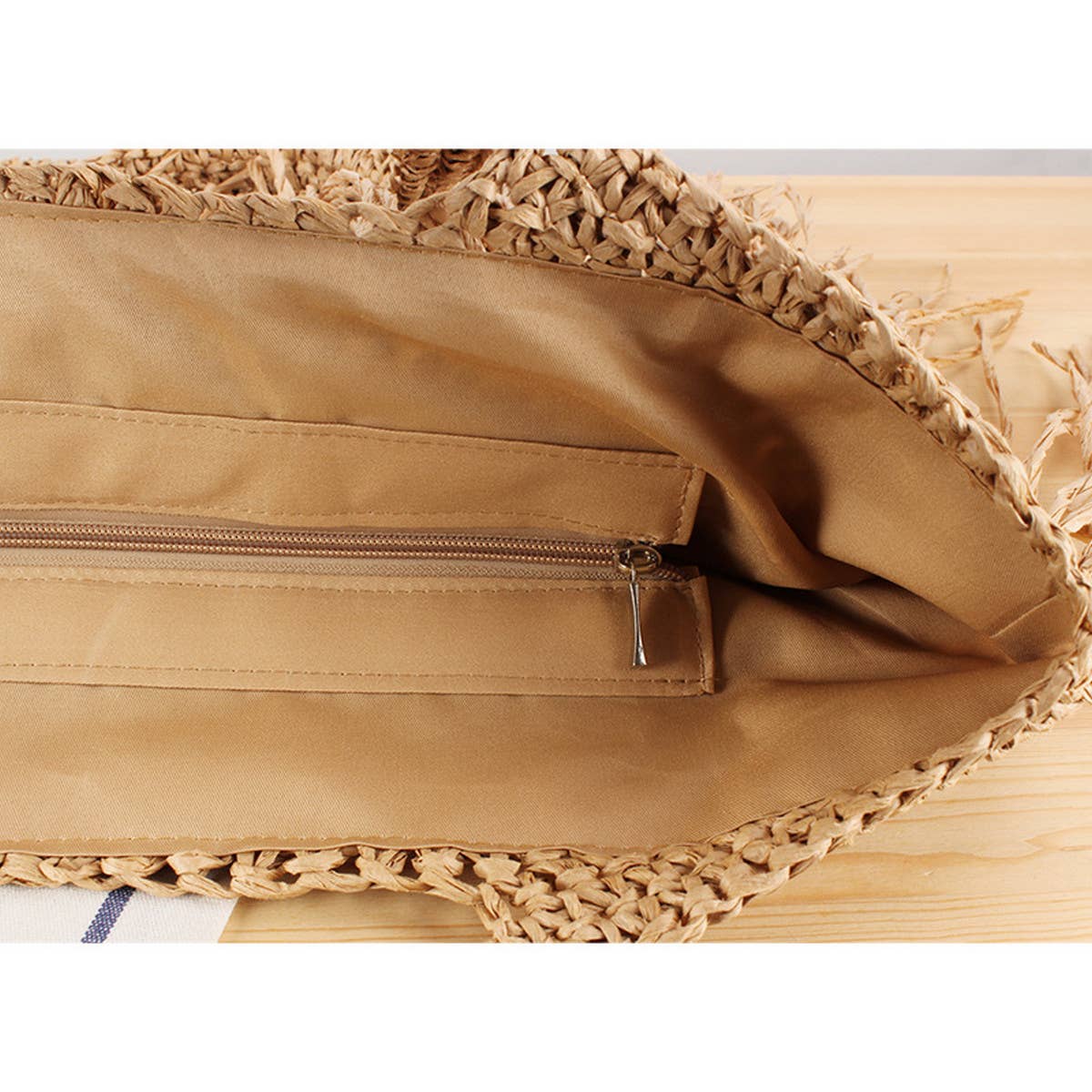 CASUAL HANDMADE TASSEL SEASIDE WOVEN BAG_CWAB2020