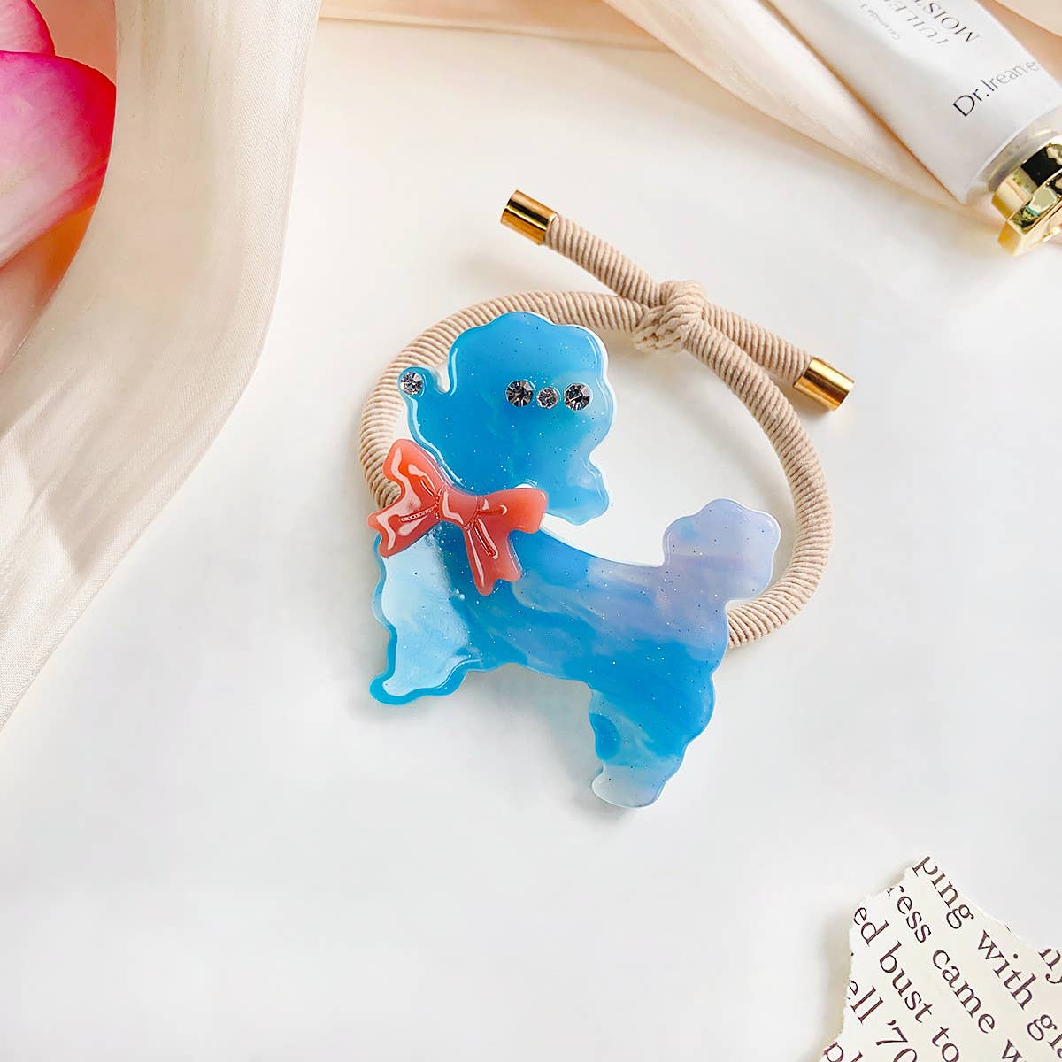 NEW PUPPY HIGH ELASTIC PONYTAIL HAIR TIE_CWAHA1094