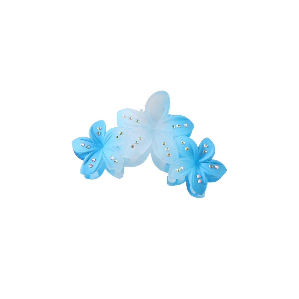 GRADIENT RHINESTONE EGG FLOWER HAIR CLAW CLIPS_CWMM4998
