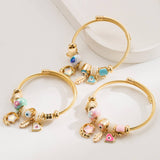 DIY STYLISH STAINLESS STEEL STAR MOON BRACELET_CWMM8579