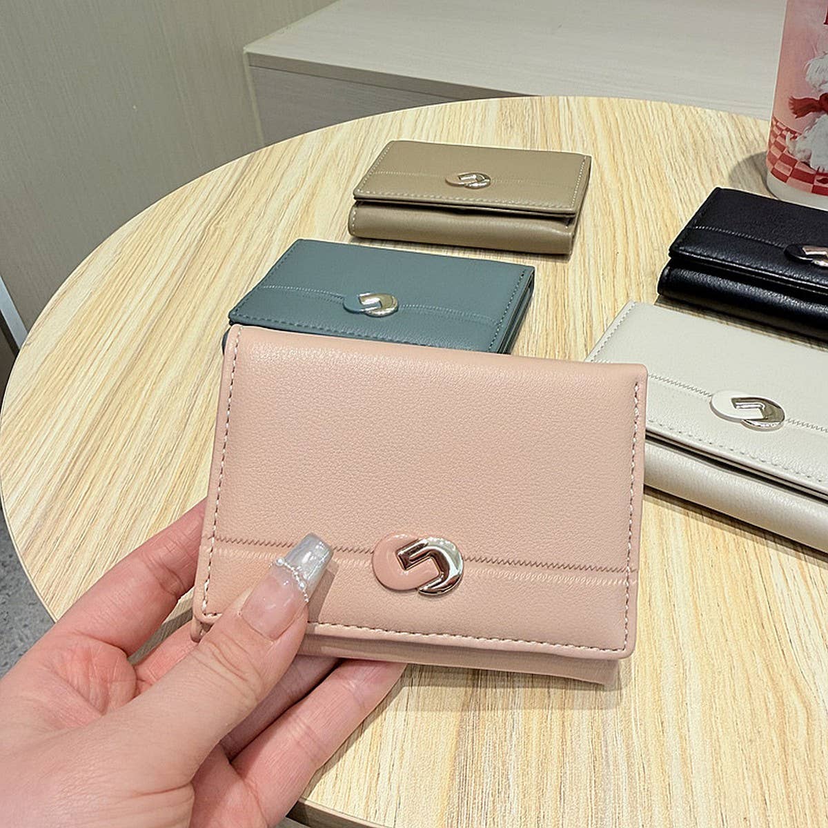 Minimalist Solid Color Mini Trifold Wallet_Cwab06213