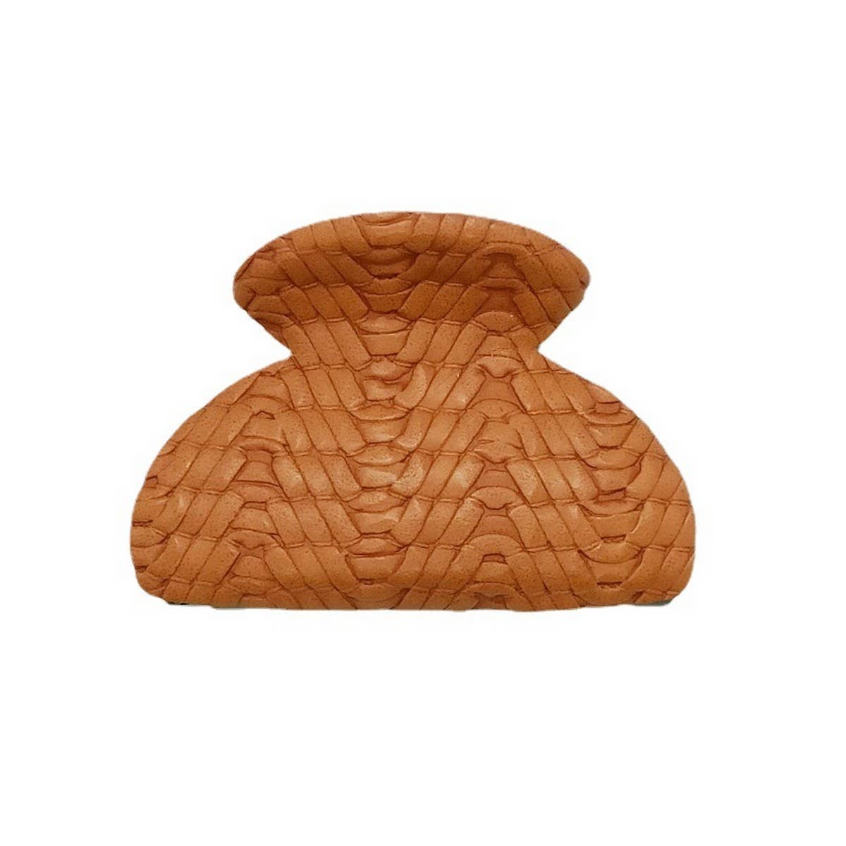 MINI WOVEN FAUX LEATHER TRIBAL HAIR CLAW_CWAHA6381