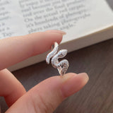 Cwaje4977_Simple Personality Snake-Shaped Fashion Open Ring