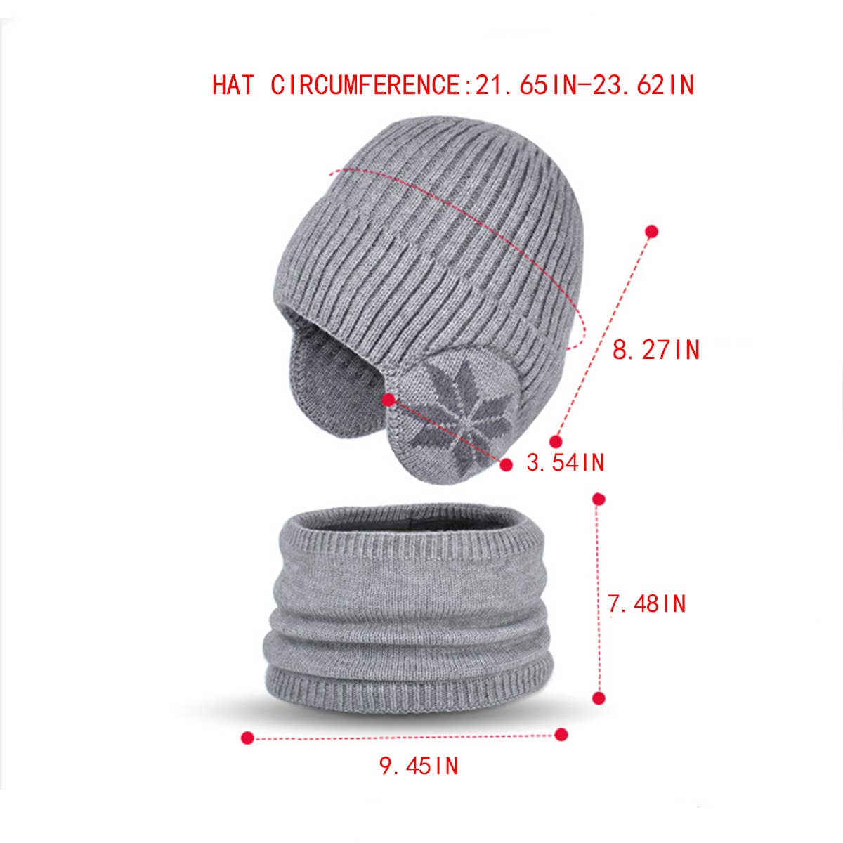 PLUSH WARM HAT AND SCARF TWO PIECE SET_CWASC1134