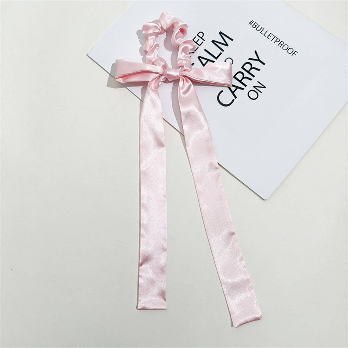Women Long Bow Elastic Band Hair Tie_Cwaha1079