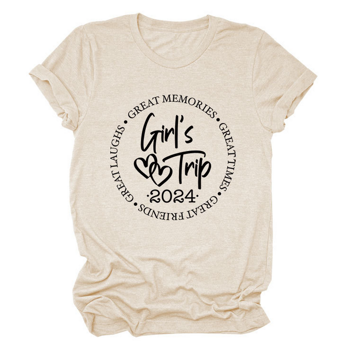 Wome Casual Crew Neck T-Shirt, Loose Fit_Cwtts1471