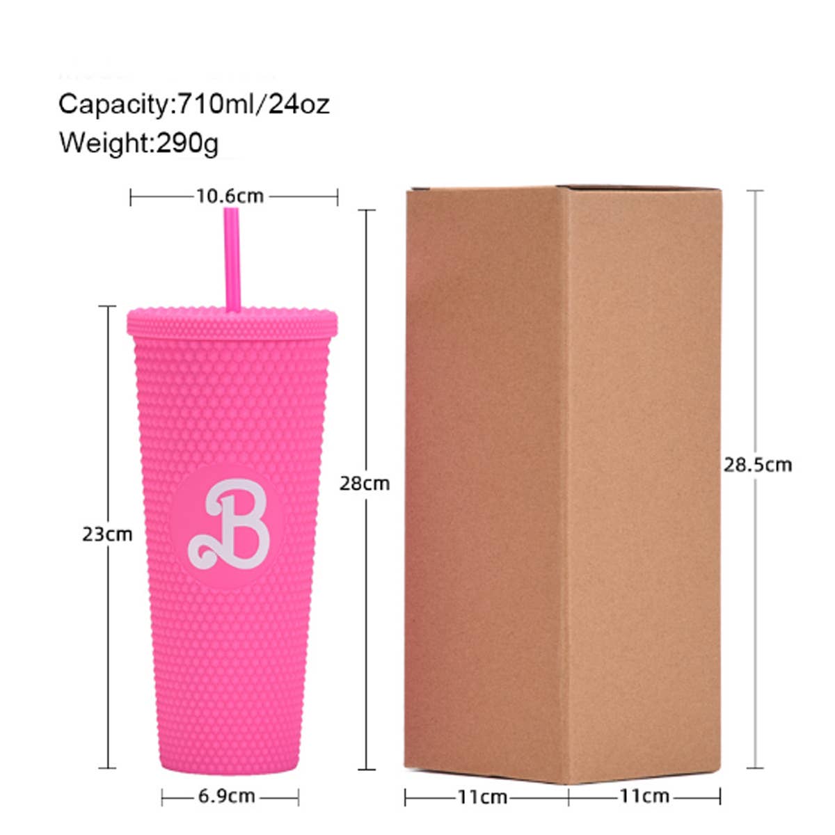 DOUBLE LAYER PORTABLE PLASTIC STRAW DIAMOND CUP_CWMM0978