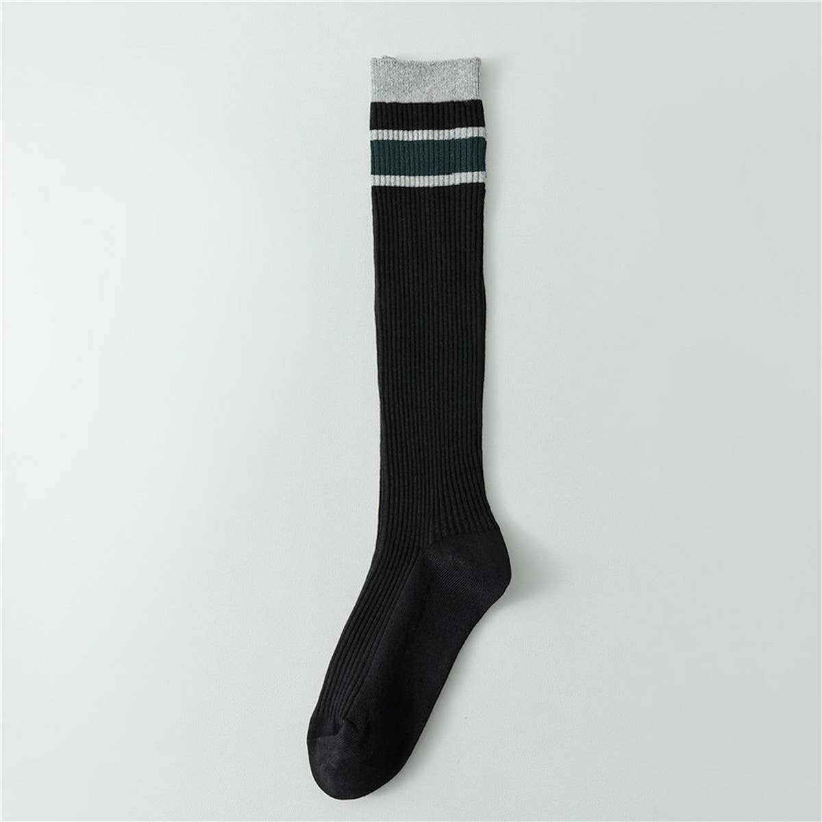 2024 NEW COLOR CONTRAST STRIPED MID CALF SOCKS_CWMS0649