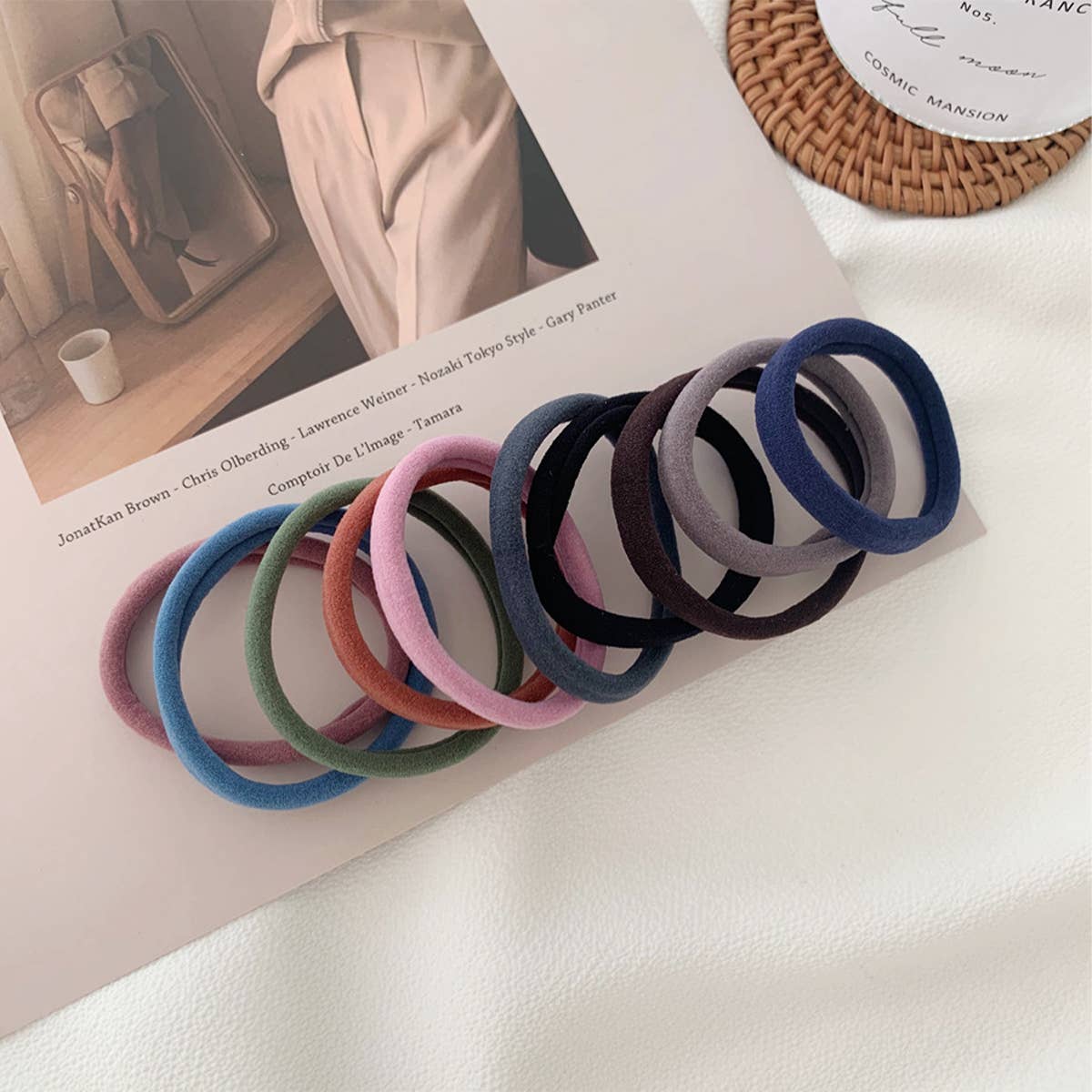 Seamless Scrunchie 10 Pieces With High Elastic Hair Cord