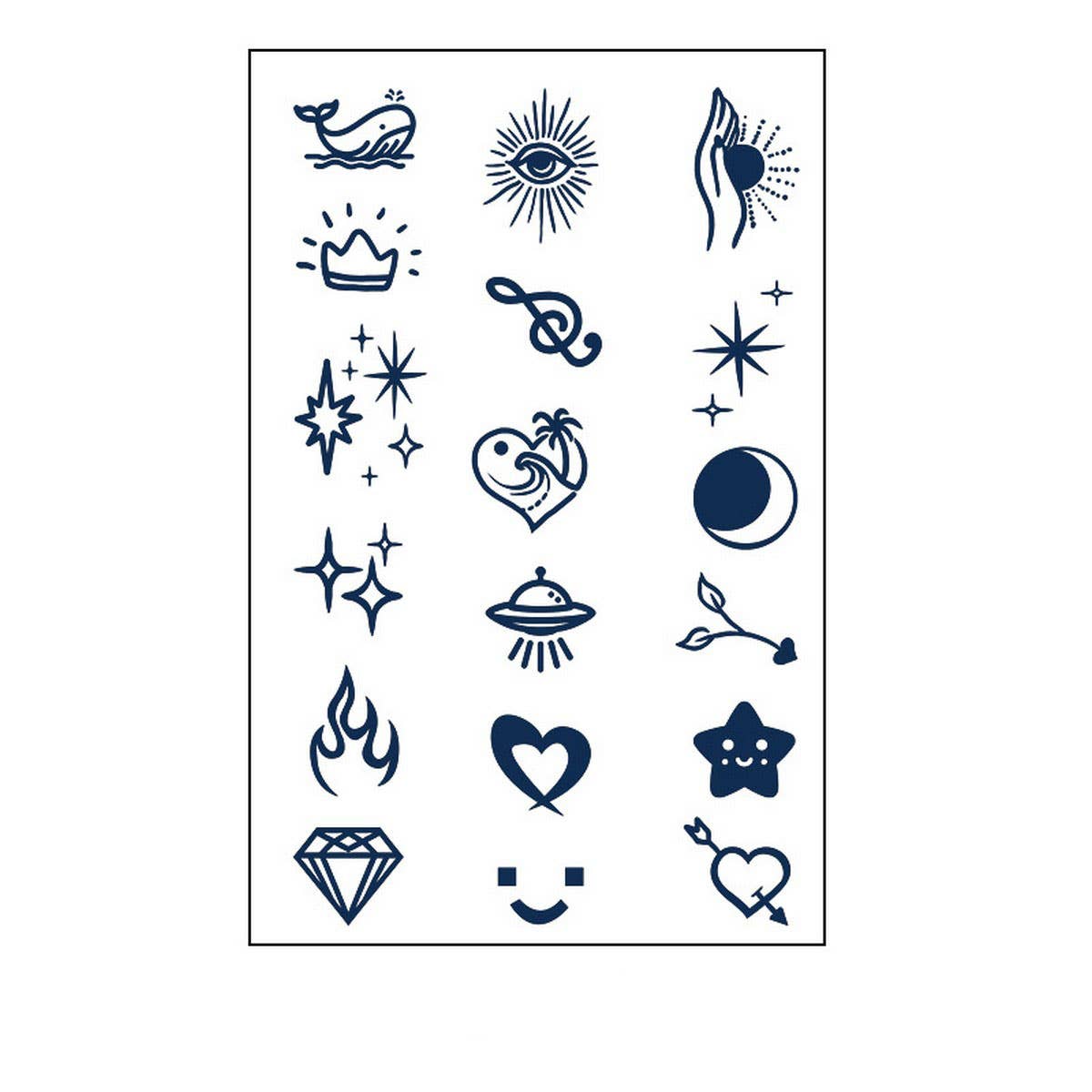 HERBAL JUICE FINGER TATTOOS CUTE MINIMAL STYLE_CWMM8266