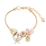 ELEGANT BUTTERFLY CRYSTAL BEADED STEEL BRACELET_CWMM8605