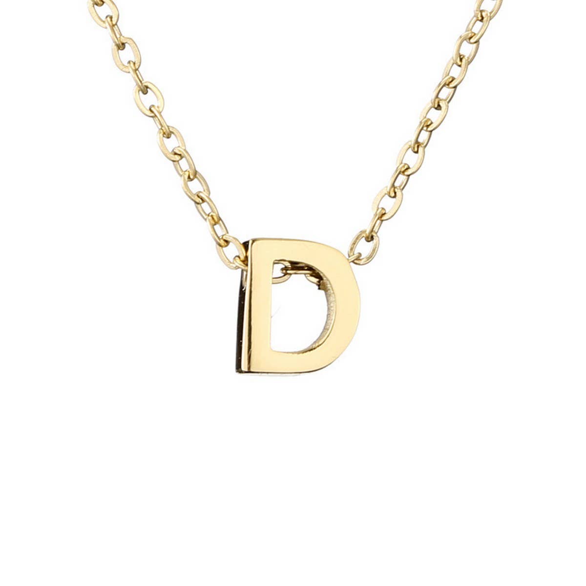NEW CREATIVE STAINLESS STEEL GOLD LETTER NECKLACE_CWMM3755