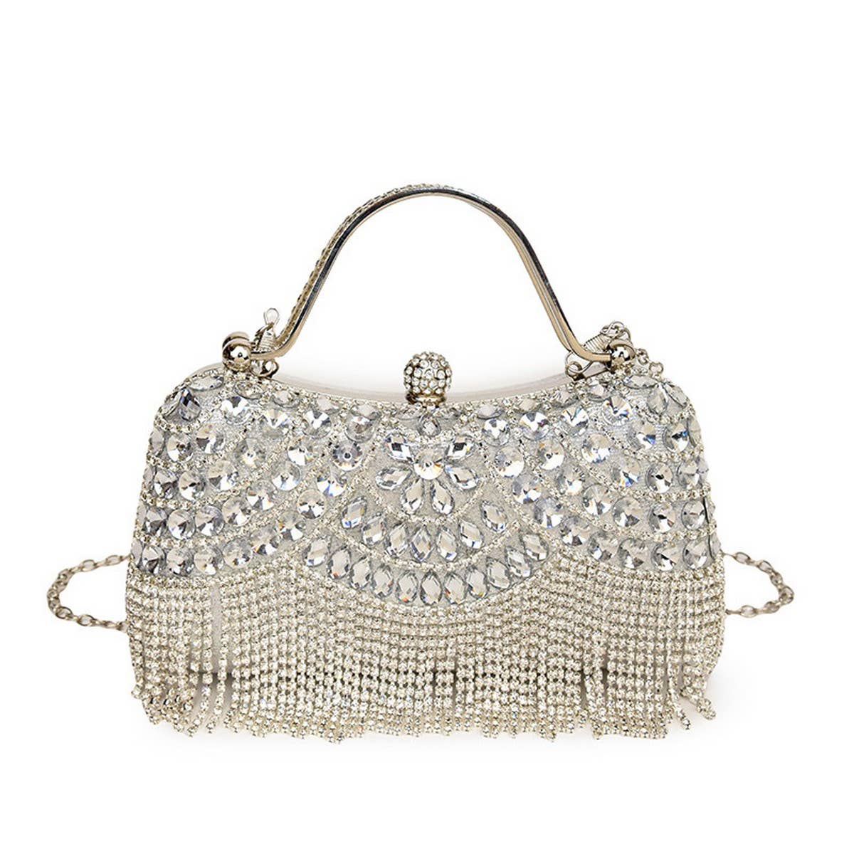 RHINESTONE CLUTCH BAG TASSEL LADY EVENING BAG_CWAB3251