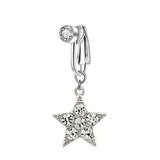 CRYSTAL MOON HEART BUTTERFLY FAKE NAVEL RING_CWMM9228