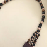 MULTI LAYERED GEOMETRIC WOODEN BEAD NECKLACE_CWMM4563