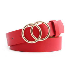 Cwabe0383_Vintage Decorative Belt With Double Round Buckle