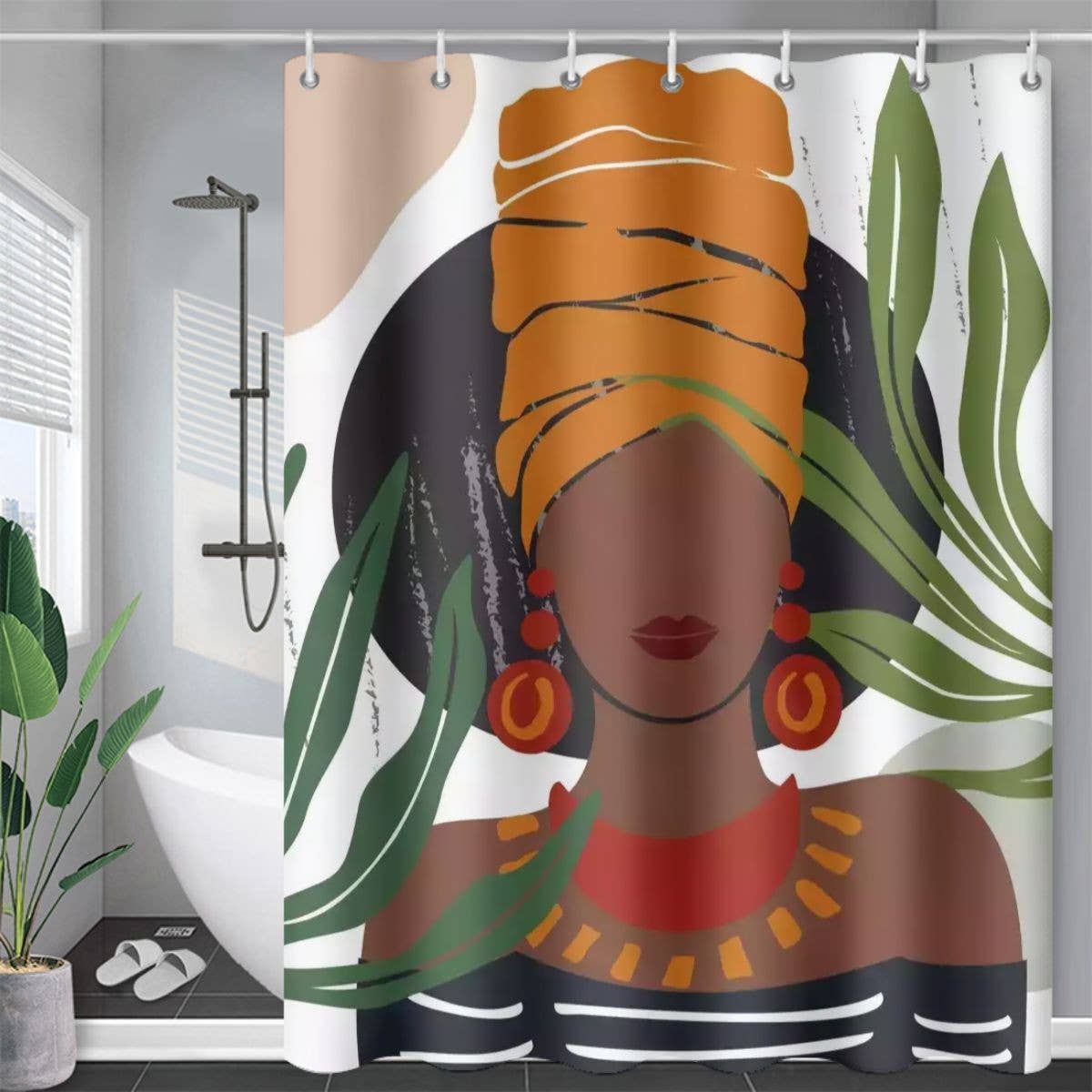 DIGITAL PRINTING BATHROOM SHOWER CURTAIN_CWMM1788