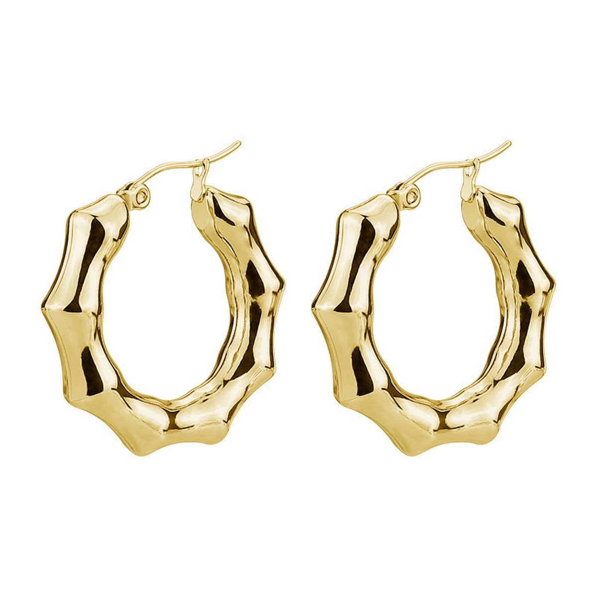 Women Simple Hypoaalergenic Thick Ring Earrings